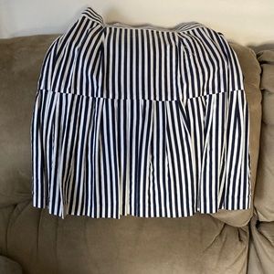 No brand name stripping pleated bottom
